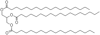 Glycerol tristearate molecular structure (CAS 555-43-1)
