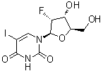 2'-Deoxy-2'-fluoro-5-iodouridine molecular structure (CAS 55612-21-0)