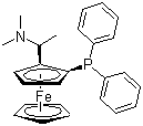 (S)-(+)-N,N-二甲基-1-(2-二苯膦基)二茂铁乙胺分子结构 (CAS 55650-58-3)