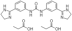 Imidocarb dipropionate molecular structure (CAS 55750-06-6)