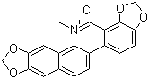 structure of CAS# 5578-73-4, Sanguinarium chloride;Sanguinarine hydrochloride; 13-Methyl-[1,3]benzodioxolo[5,6-c]-1,3-dioxolo[4,5-i]phenanthridinium chloride