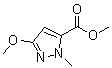 3-Methoxy-1-methyl-1H-pyrazole-5-carboxylic acid methyl ester molecular structure (CAS 55781-86-7)