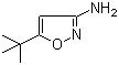 structure of CAS# 55809-36-4, 3-Amino-5-tert-butylisoxazole;5-(1,1-Dimethylethyl)-3-isoxazolamine