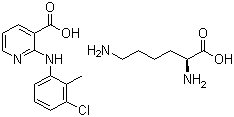 赖氨酸氯尼辛分子结构 (CAS 55837-30-4)