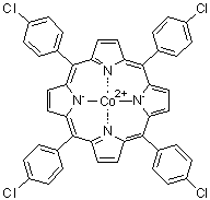 [中位-四(4-氯苯基)卟啉]钴分子结构 (CAS 55915-17-8)