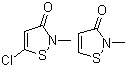 structure of CAS# 55965-84-9, Kathon 886;Kathon WT; Kathon biocide; 5-Chloro-2-methyl-3(2H)-isothiazolone with 2-methyl-3(2H)-isothiazolone