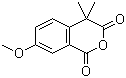 structure of CAS# 55974-25-9, 7-Methoxy-4,4-dimethyl-1,3-isochromandione;7-Methoxy-4,4-dimethyl-1H-2-benzopyran-1,3(4H)-dione