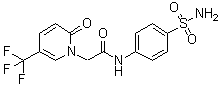 N-[4-(氨基磺酰基)苯基]-2-氧代-5-(三氟甲基)-1(2H)-吡啶乙酰胺分子结构 (CAS 561006-28-8)