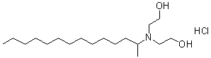 2,2'-[(1-Methyltridecyl)imino]bisethanol hydrochloride molecular structure (CAS 56167-12-5)