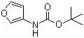 呋喃-3-基氨基甲酸叔丁酯分子结构 (CAS 56267-48-2)