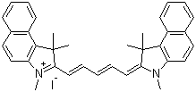 1,1',3,3,3',3'-Hexamethyl-4,5,4',5'-dibenzoindodicarbocyanine iodide molecular structure (CAS 56289-64-6)