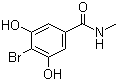 N-甲基-4-溴-3,5-二羟基苯甲酰胺分子结构 (CAS 56375-85-0)