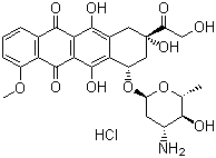 Epirubicin hydrochloride molecular structure (CAS 56390-09-1)