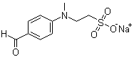 4-(N-甲基-N-磺基乙基)氨基苯甲醛钠盐分子结构 (CAS 56405-41-5)