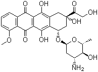 Epirubicin molecular structure (CAS 56420-45-2)
