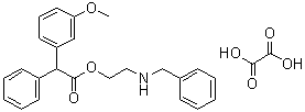3-Methoxy-alpha-phenylbenzeneacetic acid 2-[(phenylmethyl)amino]ethyl ester ethanedioate molecular structure (CAS 56504-28-0)