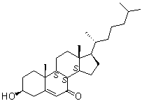 结构式 CAS# 566-28-9, 7-氧代胆固醇