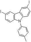 3,6-Diiodo-9-(4-methylphenyl)-9H-carbazole molecular structure (CAS 566143-95-1)