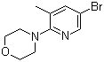 5-Bromo-3-methyl-2-(morpholino)pyridine molecular structure (CAS 566158-47-2)