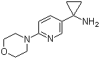 结构式 CAS# 566161-18-0, 1-[6-(4-吗啉基)-3-吡啶基]环丙胺