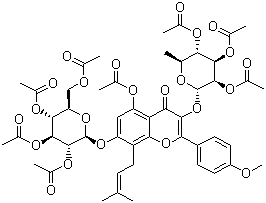 Icariin peracetate molecular structure (CAS 56692-02-5)