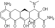 7-氨基-6-去甲基-6-脱氧四环素分子结构 (CAS 5679-00-5)