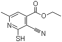 Ethyl 3-cyano-2-mercapto-6-methylisonicotinate molecular structure (CAS 56891-69-1)