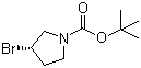 (3S)-3-Bromo-1-pyrrolidinecarboxylic acid tert-butyl ester molecular structure (CAS 569660-89-5)