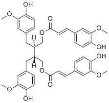 结构式 CAS# 56973-66-1, 9,9'-二-O-(E)-阿魏酰开环异落叶松脂素