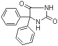 structure of CAS# 57-41-0, 5,5-Diphenylhydantoin;5,5-Diphenyl-2,4-imidazolidinedione; Phenytoin