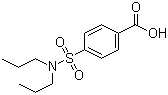 结构式 CAS# 57-66-9, 丙磺舒; 对[(二丙氨基)磺酰基]苯甲酸