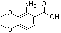 2-氨基-3,4-二甲氧基苯甲酸分子结构 (CAS 5701-87-1)