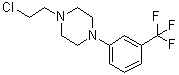 1-(2-Chloroethyl)-4-[3-(trifluoromethyl)phenyl]piperazine molecular structure (CAS 57061-71-9)