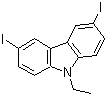 3,6-Diiodo-9-ethylcarbazole molecular structure (CAS 57103-07-8)