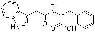 结构式 CAS# 57105-50-7, N-(3-吲哚乙酰基)-L-苯丙氨酸
