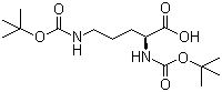 (2S)-2,5-Bis[[[(tert-butoxy)carbonyl]amino]]pentanoic acid molecular structure (CAS 57133-29-6)