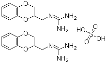 结构式 CAS# 5714-04-5, 硫酸胍生; 2-胍甲基-1,4-苯并二噁烷硫酸盐