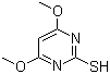 structure of CAS# 57235-35-5, 2-Mercapto-4,6-dimethoxypyrimidine;4,6-Dimethoxy-2-mercaptopyrimidine