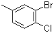 结构式 CAS# 57310-39-1, 3-溴-4-氯甲苯; 4-氯-3-溴甲苯