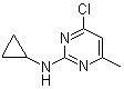 4-Chloro-N-cyclopropyl-6-methyl-2-pyrimidinamine molecular structure (CAS 5734-73-6)