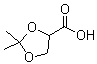 structure of CAS# 5736-06-1, 2,2-Dimethyl-1,3-dioxolane-4-carboxylic acid;Glyceric acid, cyclic isopropylidene acetal