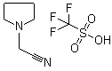 N-Cyanomethylpyrrolidinium triflate molecular structure (CAS 573987-48-1)
