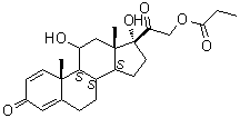 泼尼松龙21-丙酸酯分子结构 (CAS 5740-62-5)