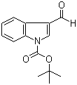 structure of CAS# 57476-50-3, tert-Butyl 3-formyl-1H-indole-1-carboxylate;3-Formylindole-1-carboxylic acid tert-butyl ester