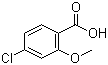 structure of CAS# 57479-70-6, 4-Chloro-2-methoxybenzoic acid;4-Chloro-o-anisic acid