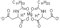 (T-4)-二[N-(1-氧代十二烷基)-L-天冬氨酸-N,O1]二氢镁分子结构 (CAS 57522-57-3)
