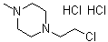 1-(2-氯乙基)-4-甲基哌嗪二盐酸盐分子结构 (CAS 5753-26-4)