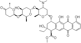 Aclarubicin molecular structure (CAS 57576-44-0)