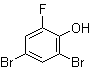 structure of CAS# 576-86-3, 2,4-Dibromo-6-fluorophenol;2-Fluoro-4,6-dibromophenol