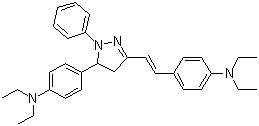 5-(4-二乙氨基-苯基)-3-[2-(4-二乙氨基-苯基)-乙烯基]-1-苯基-4,5-二氢-1H-吡唑分子结构 (CAS 57609-72-0)